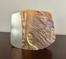 Vintage Helgi Joensen Modernist Brutalist Style Tinn Pewter Vase Made in Norway picture