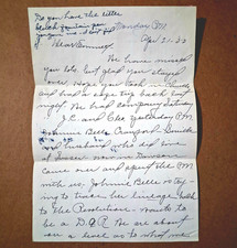 Original 1952 Handwritten Letter Confederate Stamps Georgia Genealogy Ephemera picture