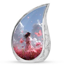 Pink Butterfly Mini Urn - Urn For Ashes - Cremation Urn For Human Ashes Adult picture