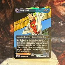 MTG Tony Stark (Borderless Foil) Marvel Super Heroes (0392) EN NM picture