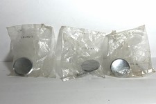 Lot Of 3 New Old Stock Round Dresser Pulls Silver Color NOS MCM Modern Retro  picture