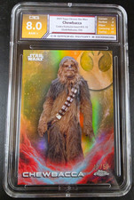 2025 Topps Chrome Star Wars Chewbacca Gold Refractor /50 Costco C3 8 picture