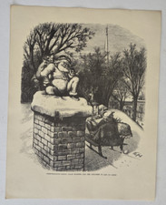 Harper's Weekly 1/3/1874 Reproduction Thomas Nast Santa Claus Cover on chimney picture