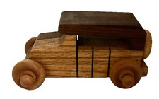 Magnificent Steve Baldwin Handmade Wooden Classic Car Collectible 4.5”L picture