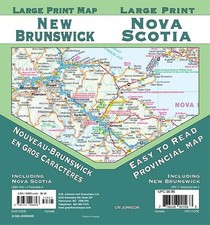 New Brunswick / Nova Scotia Large Print Road Map English and French Edition picture