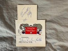Emmett Kelly & John Ringling North Signed 1958 Autograph Cut Clown Circus picture