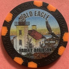 Harley Davidson Wide Print Poker Chip Bald Eagle HD in Escanaba, Michigan  MOVED picture