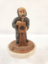 Vintage Hand Carved Photographer Pottery/resin #d edition Mr Taliaffero 6.5in h picture