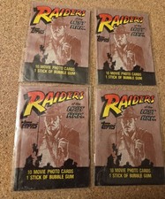 Lot of 4 Vintage 1981 Topps Raiders of the Lost Ark Empty Wax Wrappers Clean picture