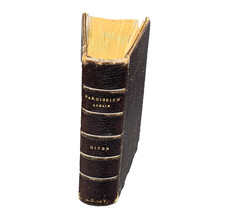 VTG Antique French Christian Religious Paroissein Romain 1878 Gold End Pages picture
