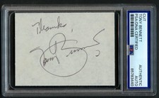 Tony Bennett d2023 signed autograph 2.5x3.5 cut Singer Pop & Jazz PSA Slabbed picture