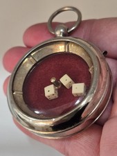 Antique German Mechanical Dice Pocket Watch Style Gambling Game c1920 Working picture