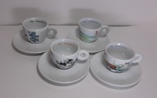 4 Coffee Cups ILLY Collection 1995 Series China Design AN DU Vintage IPA Italy picture