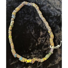 Antique Vintage Assorted Venetian African Mosaic Millefiori Eye Trade Beadsr picture