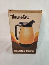 VTG Thermo Serv Gold Insulated Server Drink Pitcher  1970’s  32oz NOS NIB picture