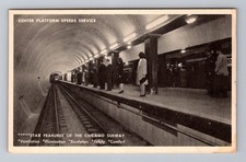 Chicago IL-Illinois, Chicago Subway Platform, Vintage Postcard picture