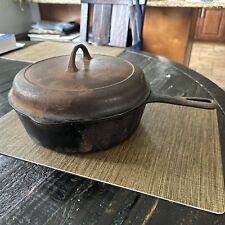 Rare Griswold Small Logo 8 chicken fryer Cast Iron Deep Skillet 777  1098b Lid picture