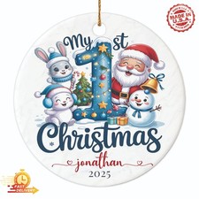Personalized Baby's First Christmas Ornament 2025, 1st Christmas Ornament Gifts picture