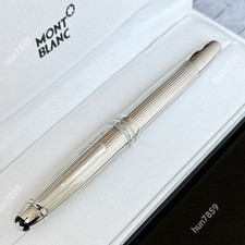 Hot Montblanc Meisterstück Solitaire Silver Barley Luxury Fountain Pen Gift Set picture