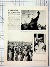 1937 Life Magazine Pages British Fleet Drills HMS Glorious Roman Film Libya picture