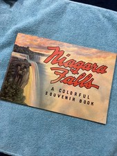 VINTAGE SOUVENIR FOLDER Book NIAGARA FALLS USA Colorful picture