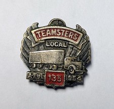 1954 Teamsters Local A.F. of L. #135 Indianapolis Hat/Jacket Screw Back Badge picture