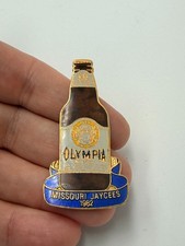 1982 Missouri Jaycees Olympia Beer Bottle Lapel Pin Brewery Advertising Vintage picture