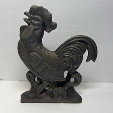 Cast Iron Rooster Napkin or Mail Holder Farm House Chicken Vintage picture