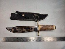 VINTAGE 1985 CASE 80th ANNIVERSARY MASSIVE STAG BOWIE KNIFE picture