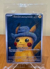 Pokemon × Van Gogh Museum Pikachu with Grey Felt Hat Promo Card Please 085 Sealed picture