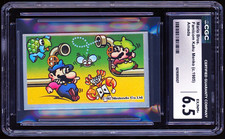 c. 1985 (1983) Amada Famicom Kaku Menko Super Mario Bros Luigi RC CGC 6.5 picture
