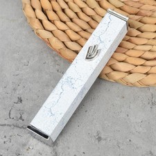 Israel Marble Mezuzah Case Shema Blessing Door Jewish Home Decor Jerusalem Gift picture