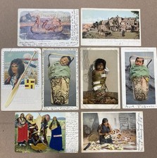 Postcards Native American Postmarked 1903-1907 3 Embossed 8 Total Cards 3 Babies picture