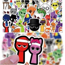SPRUNKI Incredibox - 55 STICKERS No Duplicates - Random Sprunki Stickers Gift S picture