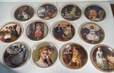 Knowles Norman Rockwell Rediscovered Women Plates #1-12 Ltd Edition Collection picture