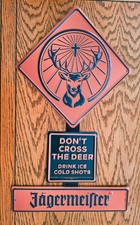 VTG JAGERMEISTER ORANGE 24x14 BAR SIGN - RARE picture