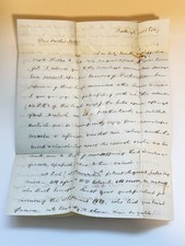 1847 Pittsburgh PA Presbyterian Clergy Letter Rev AB Brown DD Religious History picture