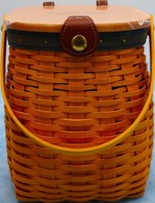 Longaberger 2001 Collectors Club Five-Year Anniversary Basket w/ Lid, Liner &Box picture