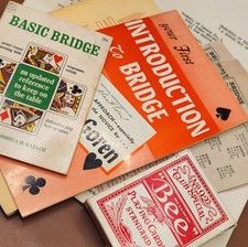 Vintage 1940s Bee No 92 Club Special Cards + Goren Bridge Books Ephemera Lot picture