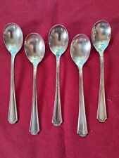 Lot of 5 Oneida Hotel Plate Seneca Silver-plated Silverware Set Ice Cream Spoons picture