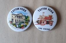 Job Lot Of 2 TATTON PARK Vintage Pin Badges,  Collectable, Ephemera  picture