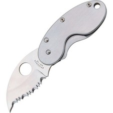 Spyderco Cricket Frame Folding Knife VG-10 Steel Blade Brushed Stainless Handle picture