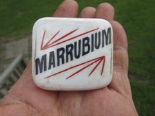Unusual 1900s MARRUBIUM (Horehound) Porcelain APOTHECARY Cabinet Drawer KNOB A++ picture
