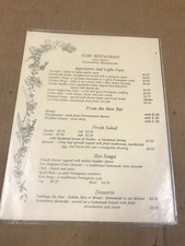 Vintage Surf Restaurant Menu - Provincetown, Massachusetts picture