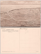 Belgium Ostende 1910 Belgian Coast War Map Kriegschauplatz Blankenberge Postcard picture