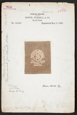 Boston MA Brown Durrell Co Trademark Black Hose 1887 Stanley Dye Brand picture