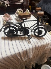 Vintage Miniature Bicycle Model Showpiece Home Table Decor Bike Figurine picture