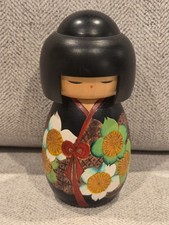 Japanese Usaburo Kokeshi Wood Geisha Girl 7
