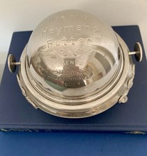 RARE  Australian Heyman’s Butter Roll Top Dome Dish Silver Plated EPNS Vintage  picture