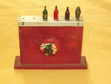 VINTAGE MONTREAL QUE CANADA SOUVENIR MINI LIQUOR BOTTLE INDIAN DISPLAY picture